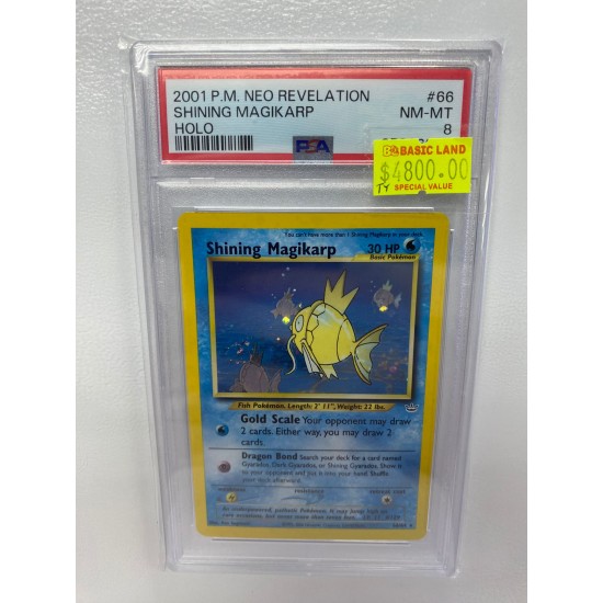 2001 P.M. NEO REVELATION SHINING MAGIKARP HOLO PSA 8