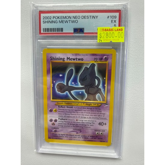 2002 POKEMON NEO DESTINY SHINING MEWTWO PSA 5