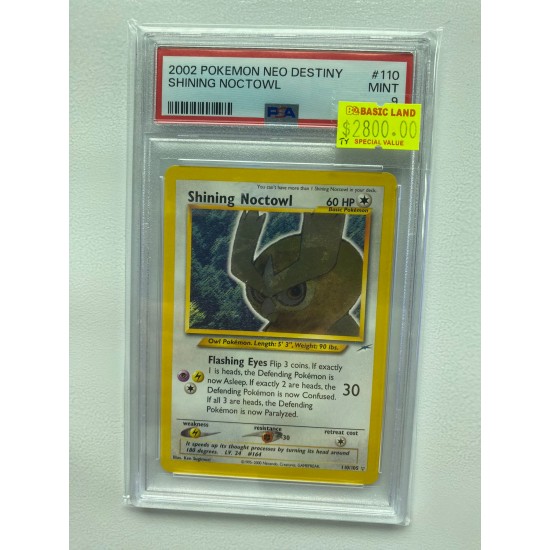 2002 POKEMON NEO DESTINY SHINING NOCTOWL PSA 9