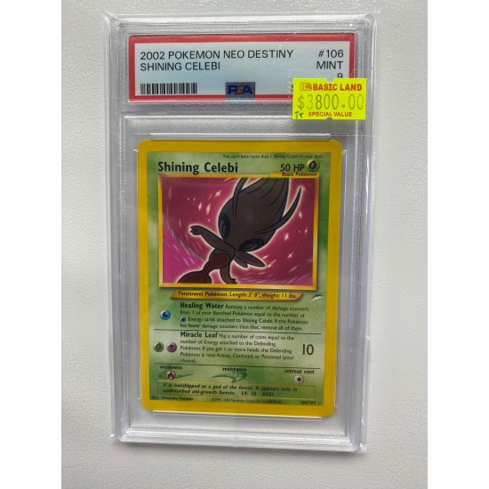 2002 Pokémon Neo Destiny Shining Celebi PSA 9